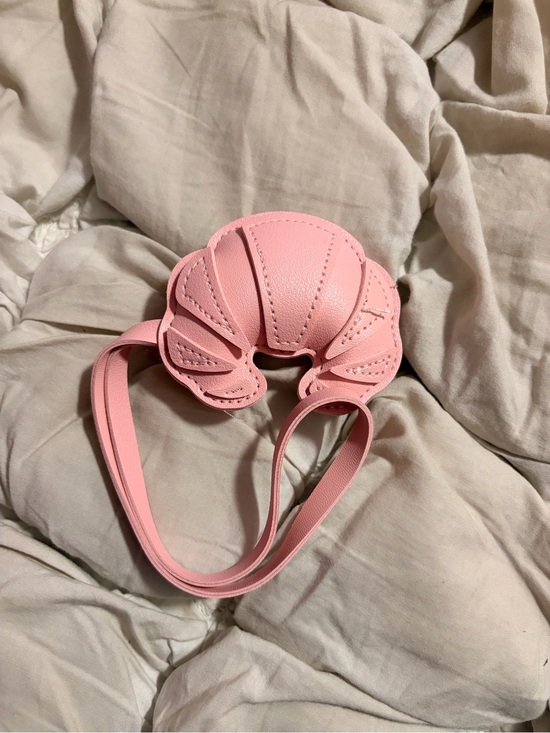 Free People Accessories - Free People Pink Croissant Leather Bag Charm & Keychain